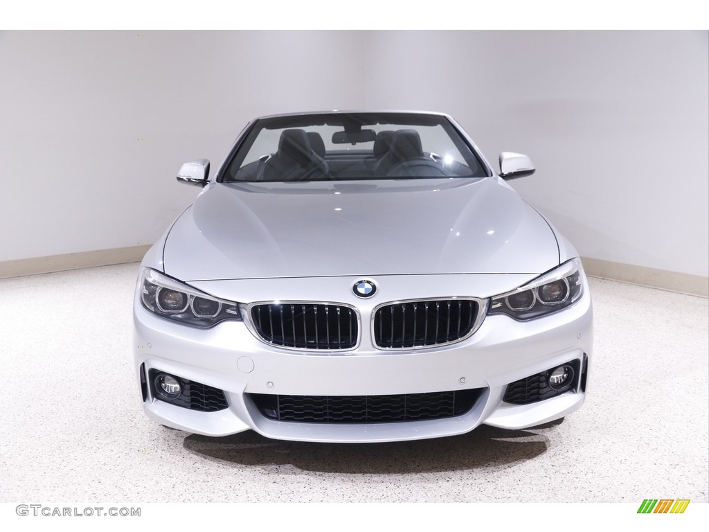 2018 4 Series 440i xDrive Convertible - Glacier Silver Metallic / Black photo #3