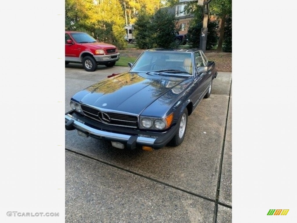 Lapis Blue Metallic 1980 Mercedes-Benz SL Class 450 SL Roadster Exterior Photo #143316207