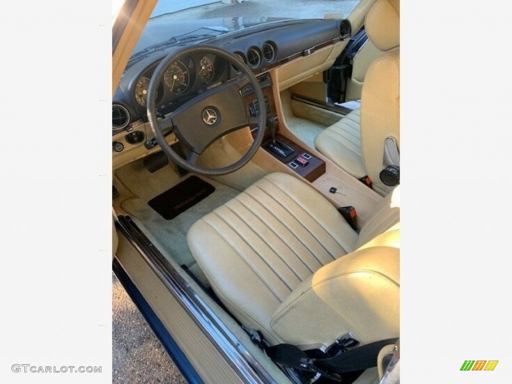 Parchment Interior 1980 Mercedes-Benz SL Class 450 SL Roadster Photo #143316269