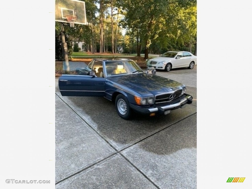 Lapis Blue Metallic 1980 Mercedes-Benz SL Class 450 SL Roadster Exterior Photo #143316479
