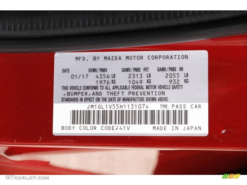 2017 Mazda6 Touring - Soul Red Metallic / Black photo #19