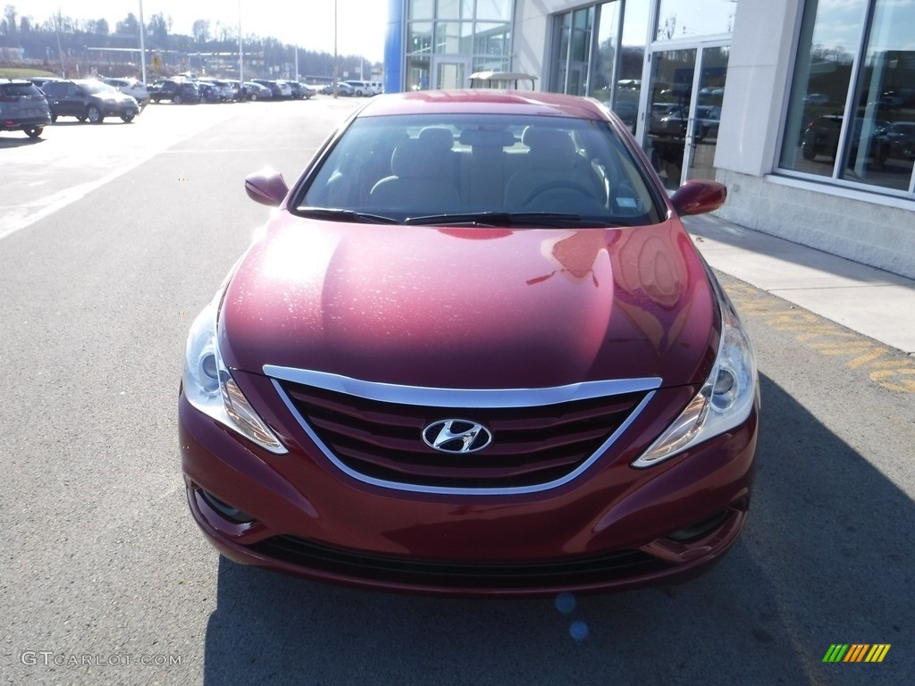 2012 Sonata GLS - Sparkling Ruby Red / Camel photo #4