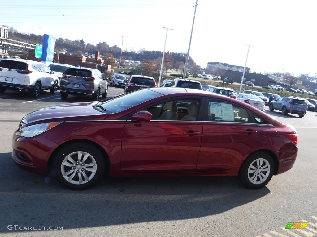 2012 Sonata GLS - Sparkling Ruby Red / Camel photo #6