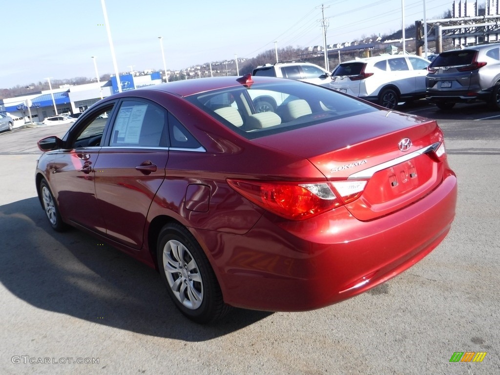 2012 Sonata GLS - Sparkling Ruby Red / Camel photo #8
