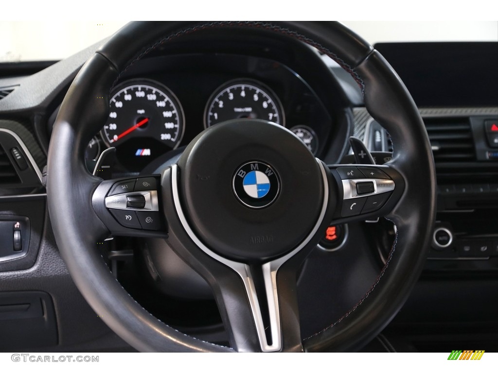 2017 BMW M3 Sedan Silverstone Steering Wheel Photo #143320442