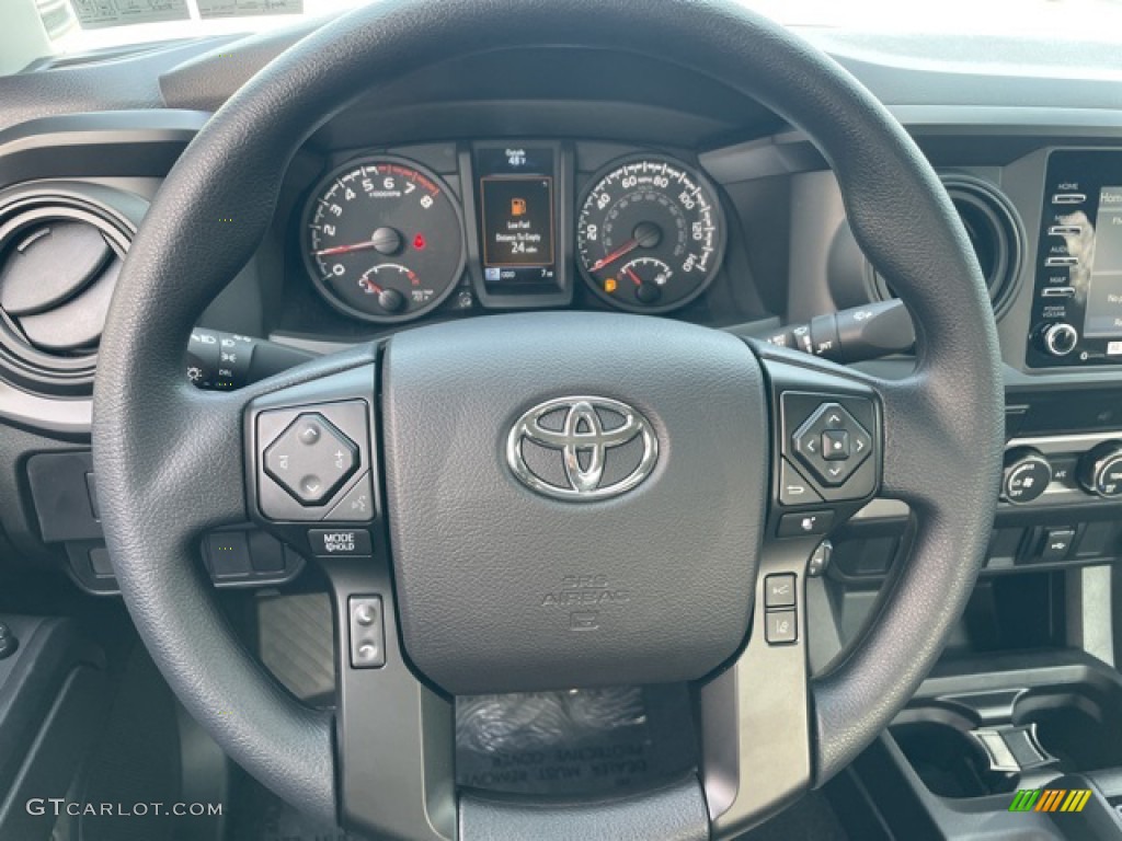 2022 Toyota Tacoma SR Access Cab Cement Gray Steering Wheel Photo #143323766