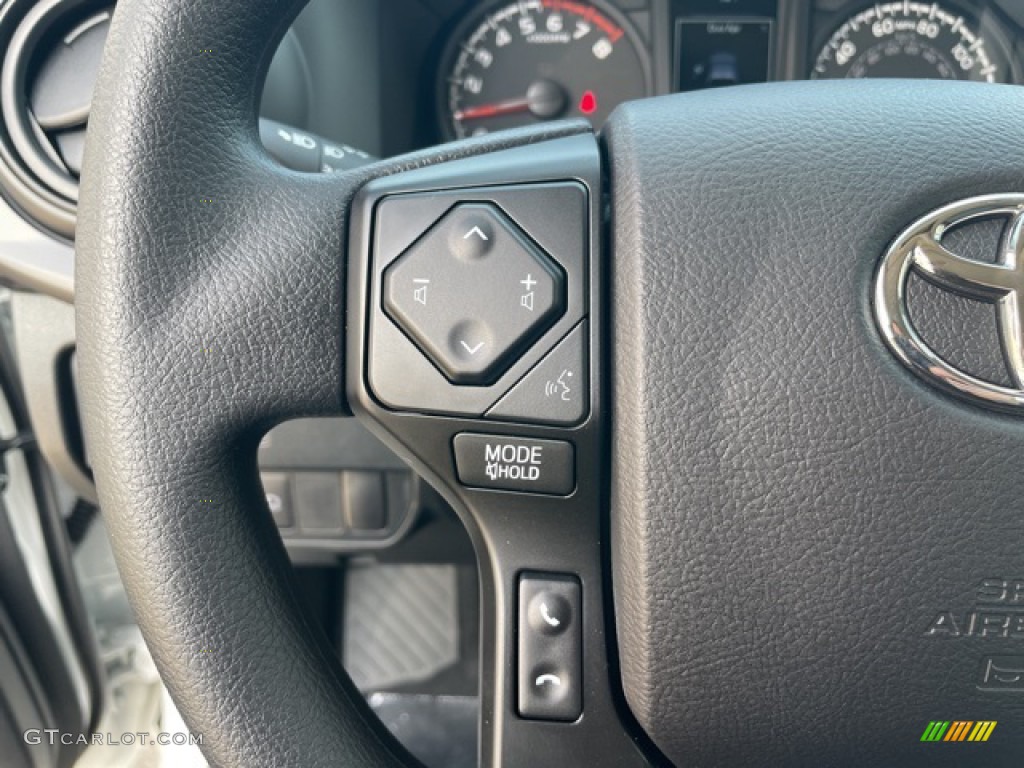 2022 Toyota Tacoma SR Access Cab Cement Gray Steering Wheel Photo #143323889