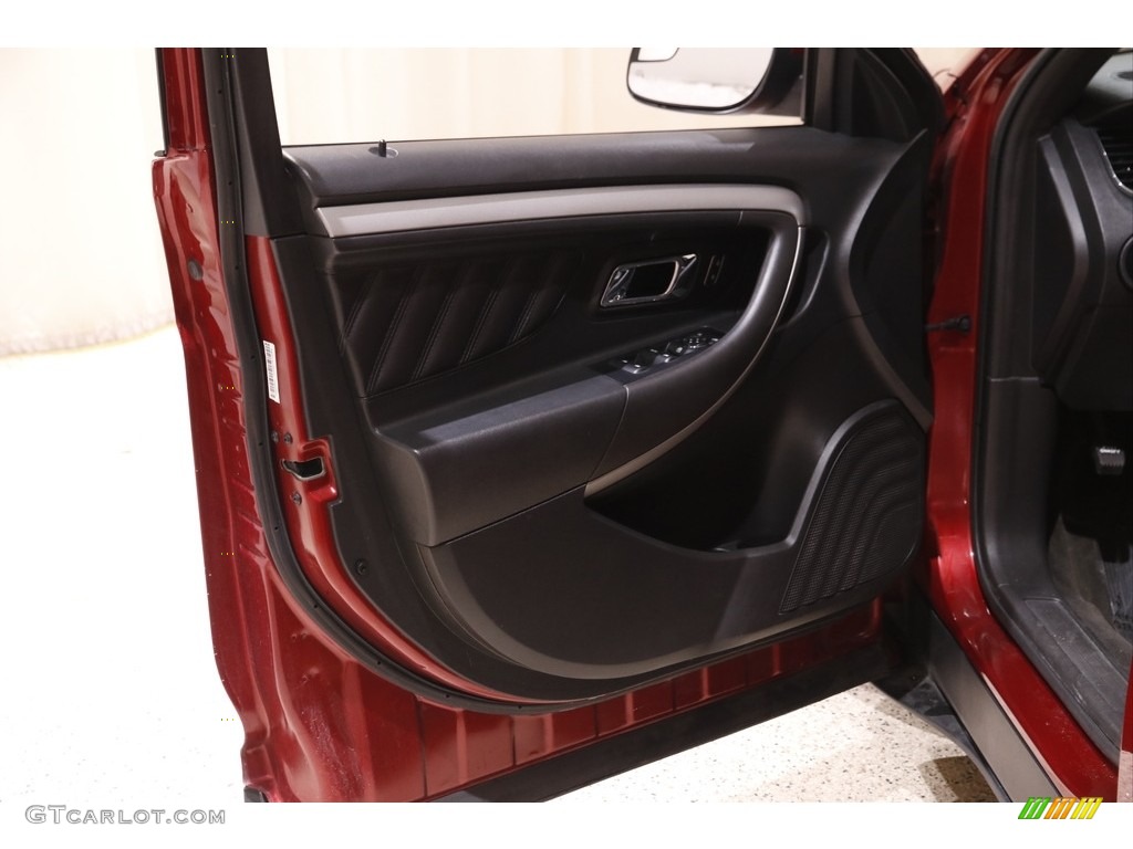 2015 Ford Taurus SEL AWD Charcoal Black Door Panel Photo #143323953