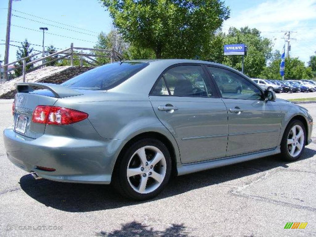 2004 MAZDA6 s Sedan - Sepang Green Metallic / Beige photo #5