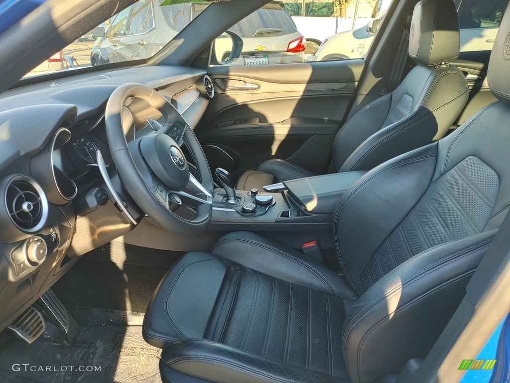 2018 Stelvio Ti Sport AWD - Misano Blue Metallic / Black/Red photo #4