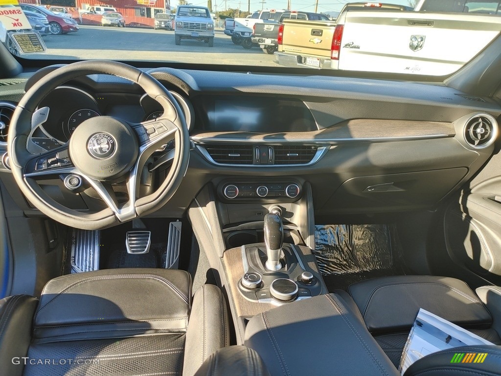 2018 Stelvio Ti Sport AWD - Misano Blue Metallic / Black/Red photo #6