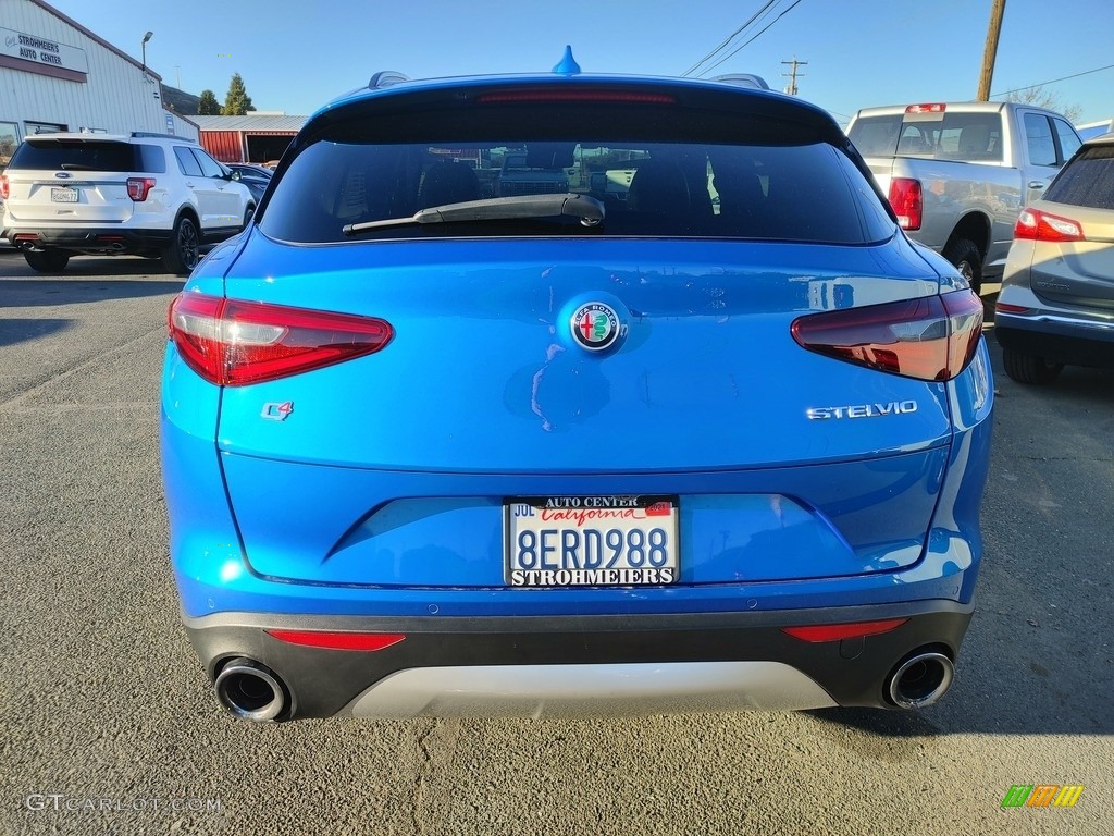 2018 Stelvio Ti Sport AWD - Misano Blue Metallic / Black/Red photo #10