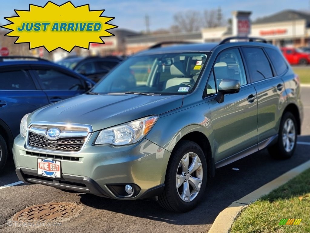 2015 Forester 2.5i Limited - Jasmine Green Metallic / Gray photo #1