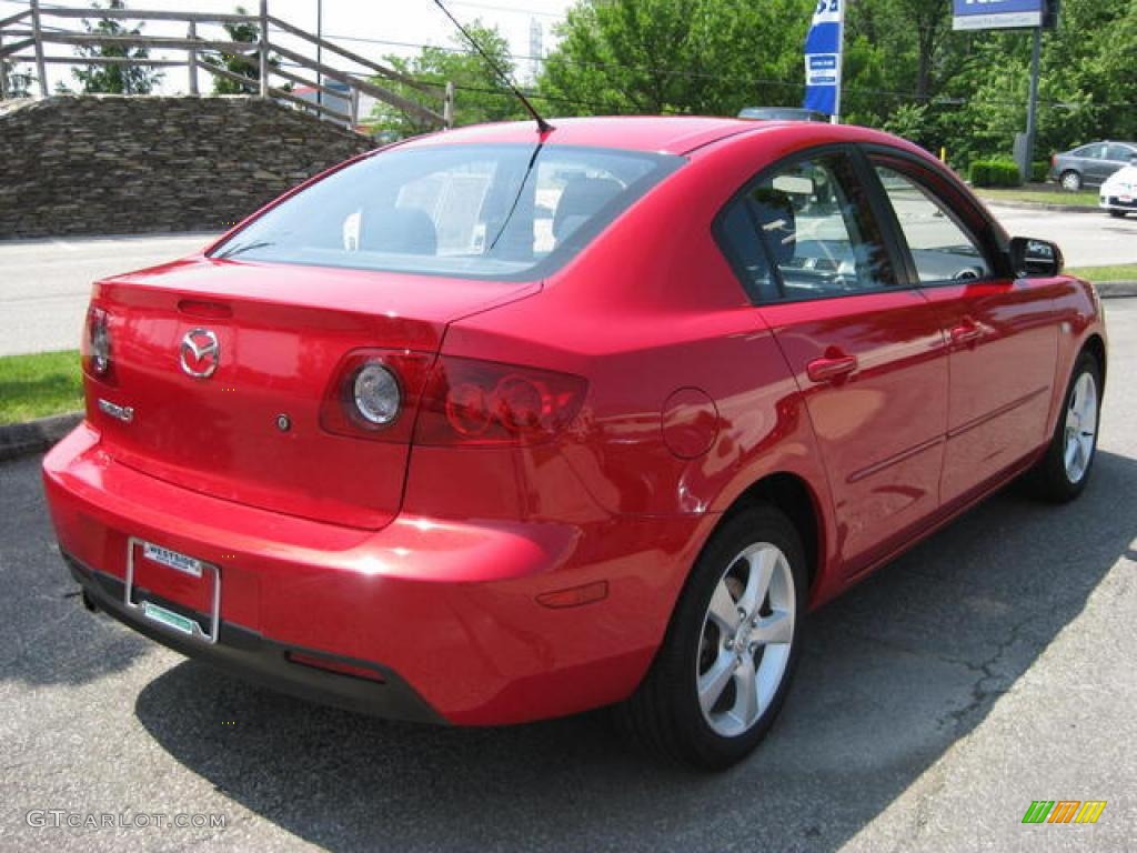 2006 MAZDA3 i Sedan - Velocity Red Mica / Black photo #6