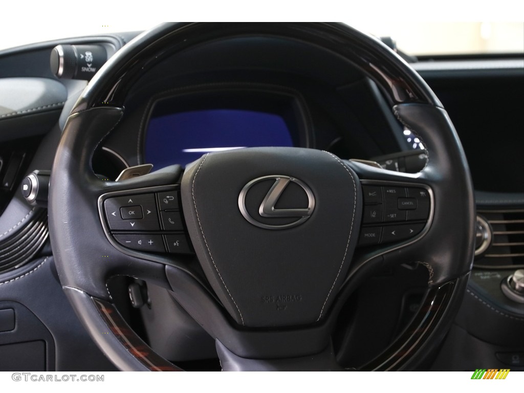 2018 Lexus LS 500 AWD Black Steering Wheel Photo #143326296