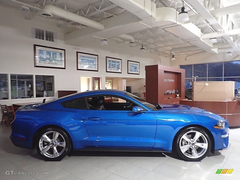 2019 Mustang EcoBoost Premium Fastback - Velocity Blue / Ebony photo #1