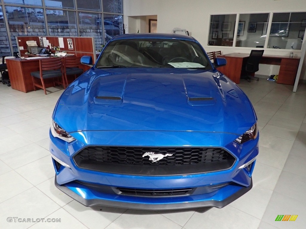 2019 Mustang EcoBoost Premium Fastback - Velocity Blue / Ebony photo #7