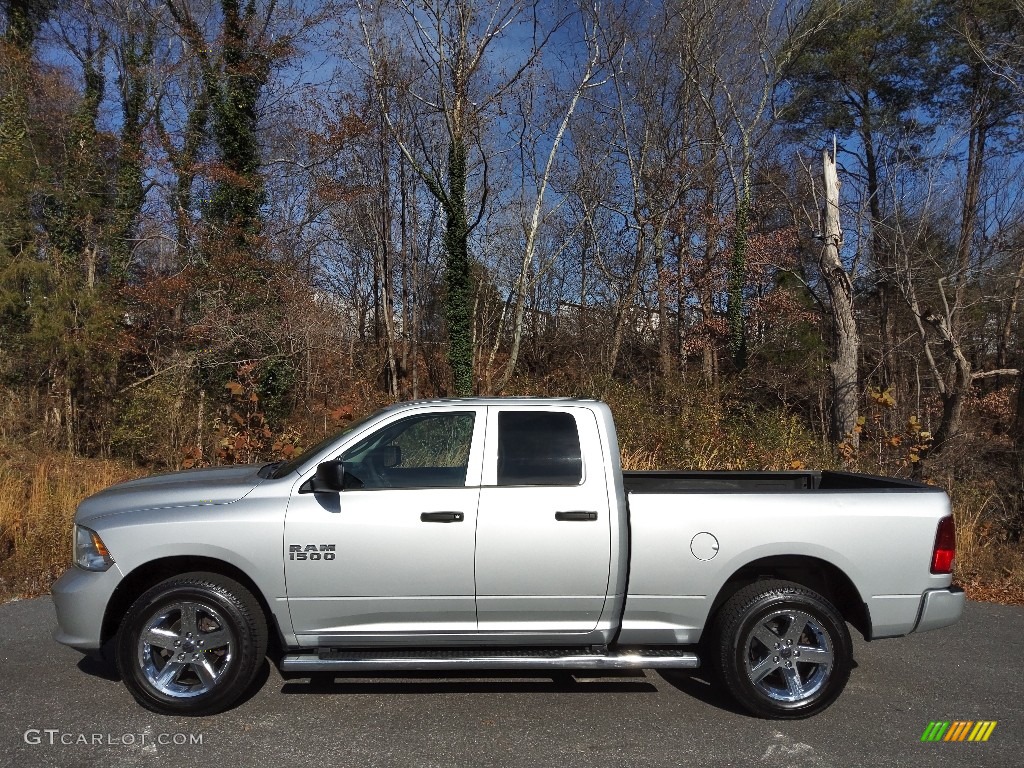 2017 1500 Express Quad Cab 4x4 - Bright Silver Metallic / Black/Diesel Gray photo #1