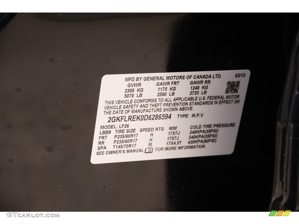 2013 Terrain SLE AWD - Onyx Black / Jet Black photo #19