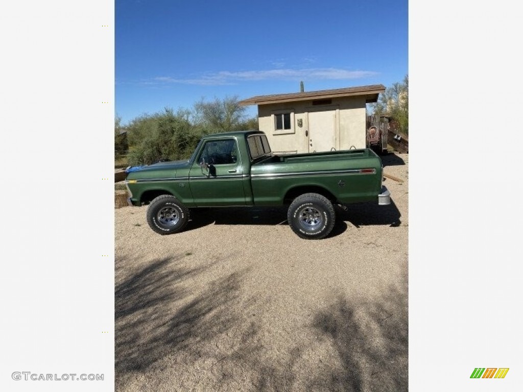 1976 F100 Ranger Regular Cab 4x4 - Hatteras Green Metallic / Black photo #1