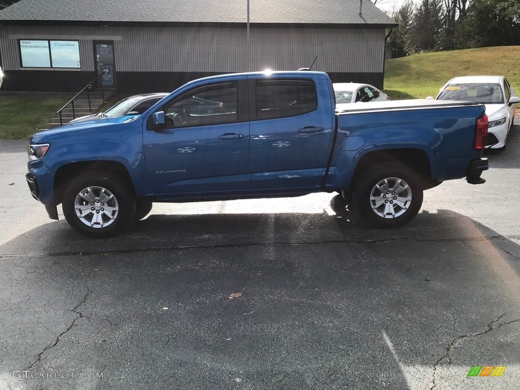 2021 Colorado LT Crew Cab - Bright Blue Metallic / Jet Black photo #1