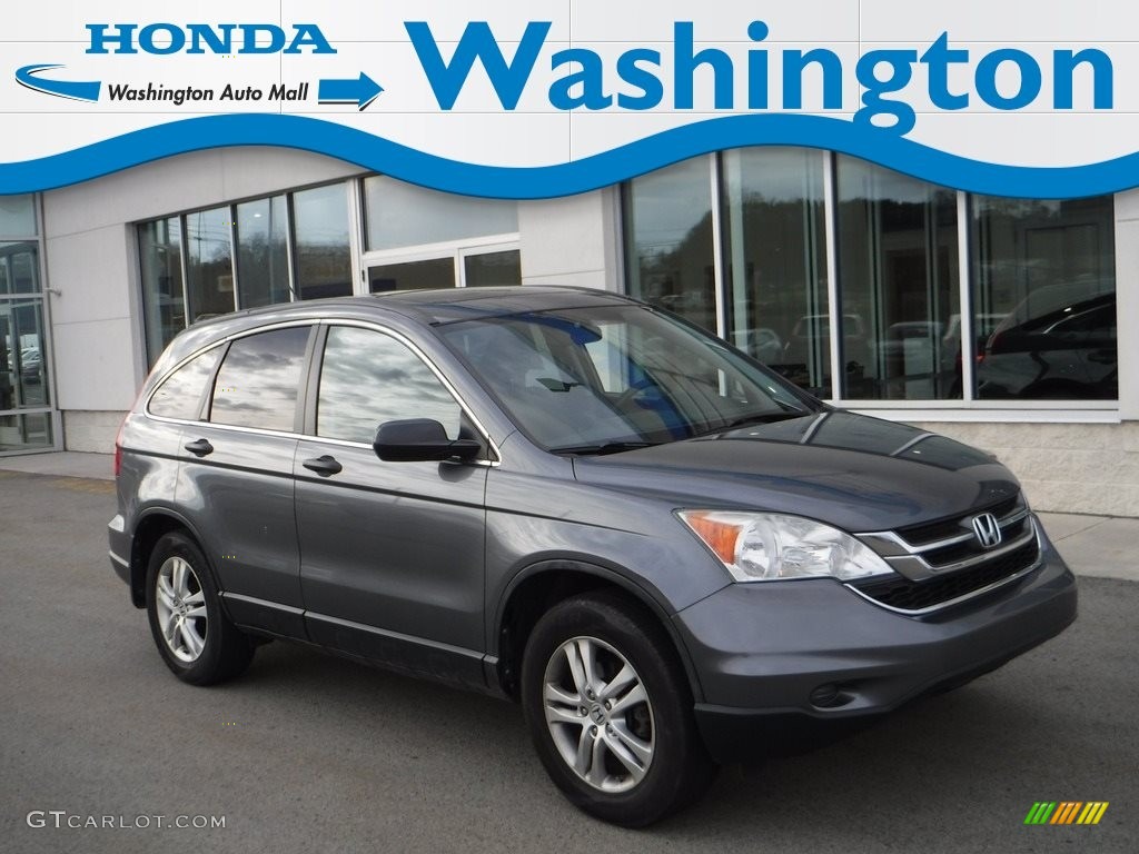 2010 CR-V EX AWD - Polished Metal Metallic / Black photo #1