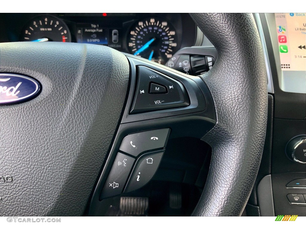 2020 Ford Edge SE Ebony Steering Wheel Photo #143339261