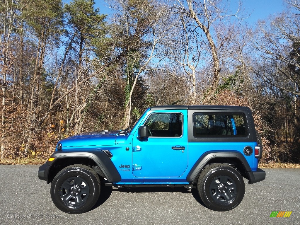 2021 Wrangler Sport 4x4 - Hydro Blue Pearl / Black photo #1