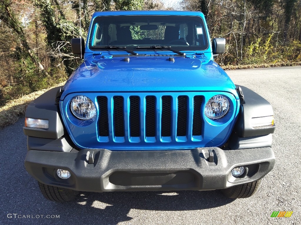 2021 Wrangler Sport 4x4 - Hydro Blue Pearl / Black photo #3