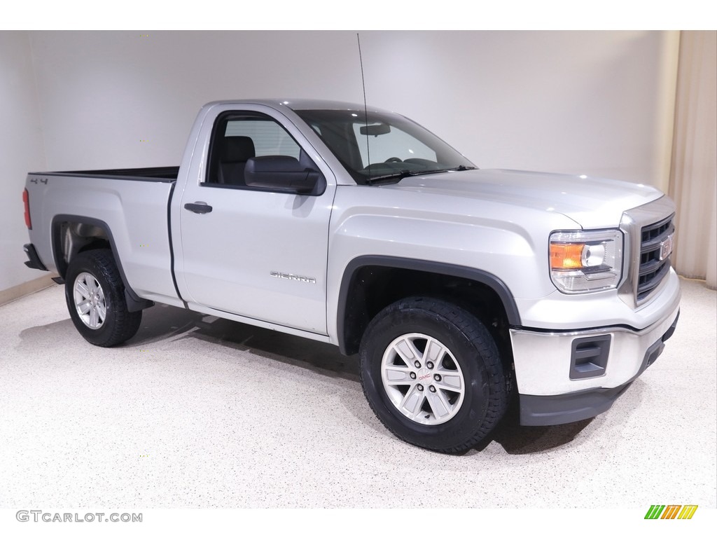 2014 Sierra 1500 Regular Cab 4x4 - Quicksilver Metallic / Jet Black/Dark Ash photo #1