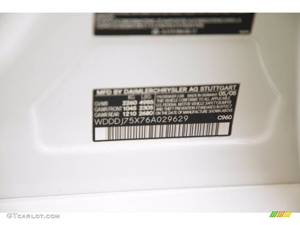 2006 CLS 500 - Alabaster White / Black photo #38