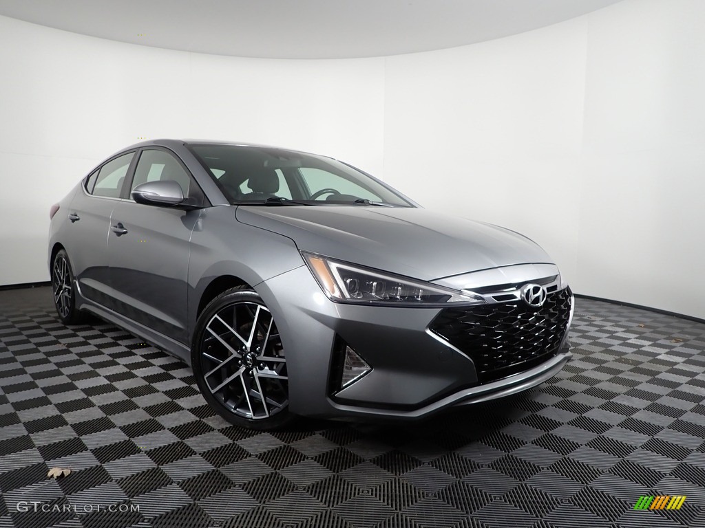2019 Elantra Sport - Galactic Gray / Black photo #5