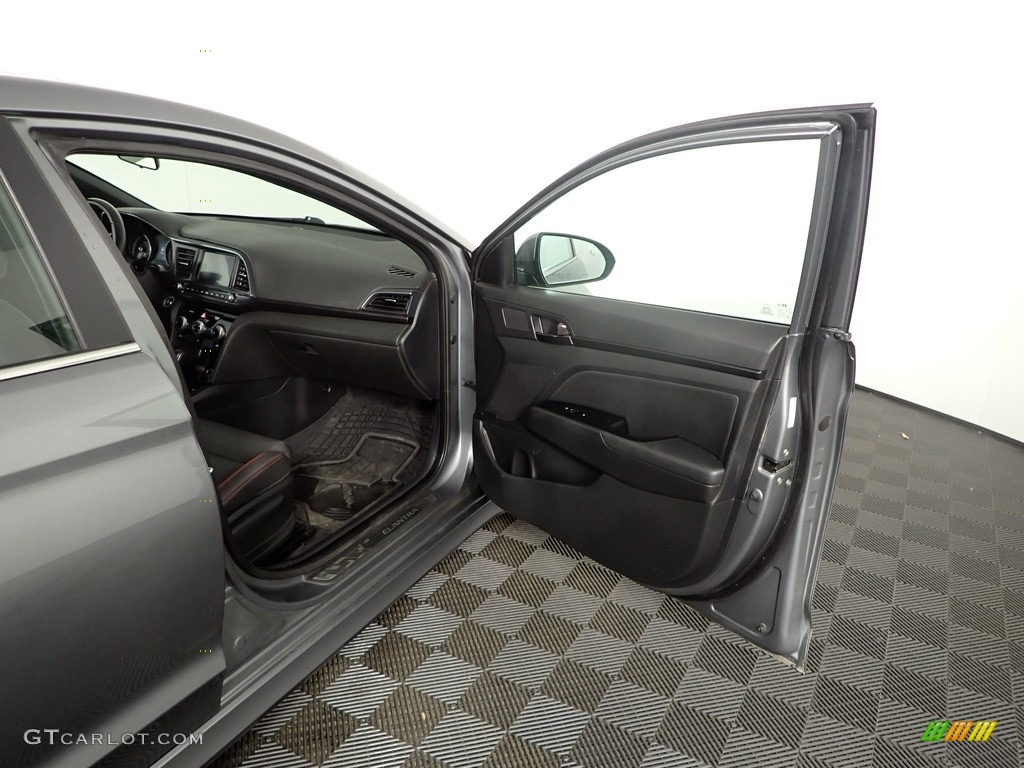 2019 Elantra Sport - Galactic Gray / Black photo #33