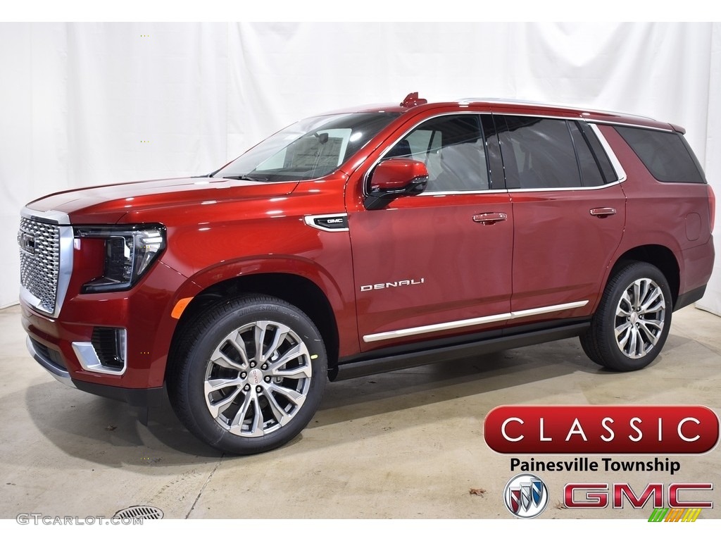 2022 Yukon Denali 4WD - Cayenne Red Tintcoat / Very Dark Ash Gray/Dark Walnut photo #1