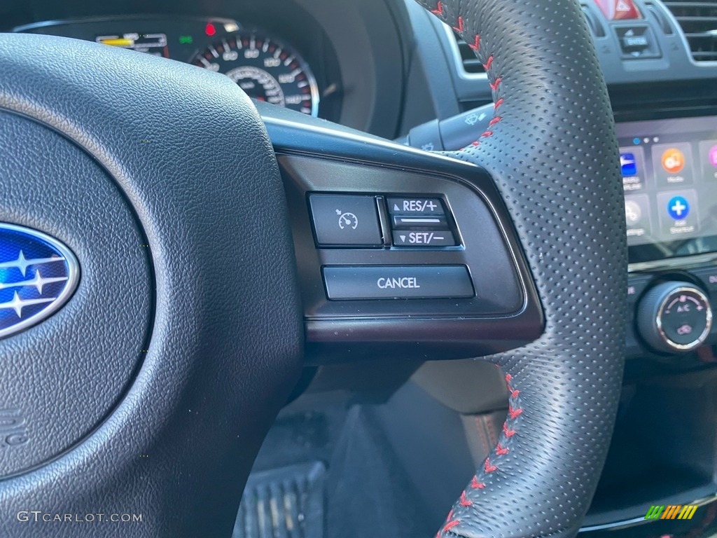2021 Subaru WRX STI Black Ultra Suede/Carbon Black Steering Wheel Photo #143346161