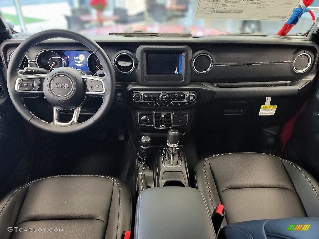 2021 Jeep Wrangler Unlimited Sahara 4x4 Black Dashboard Photo #143346272