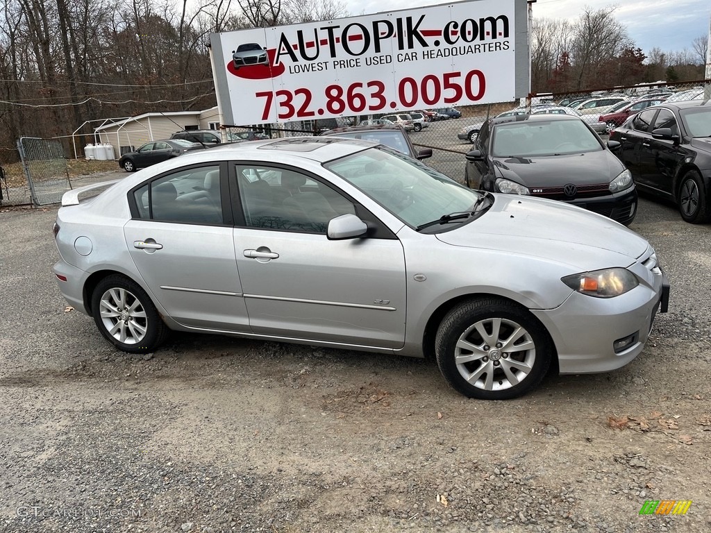 2007 MAZDA3 s Sport Sedan - Sunlight Silver Metallic / Gray/Black photo #1