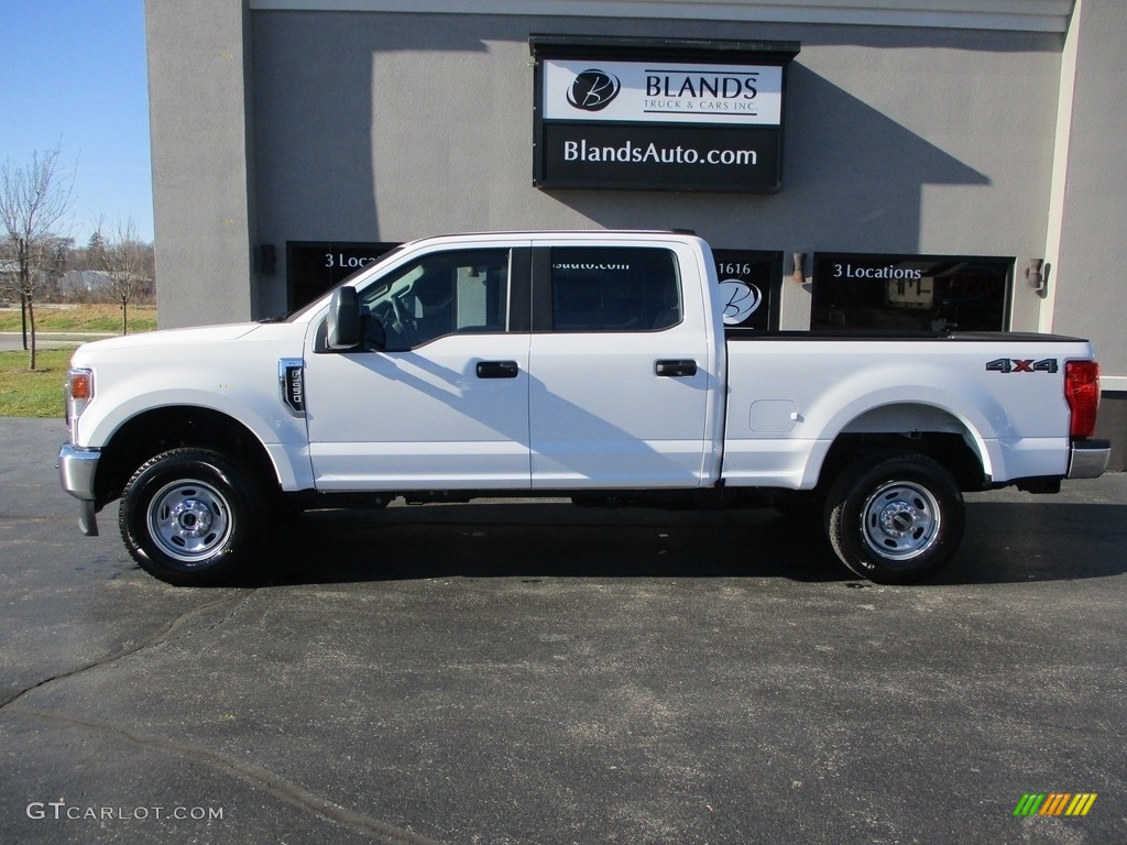 2021 F250 Super Duty XL Crew Cab 4x4 - Oxford White / Medium Earth Gray photo #1