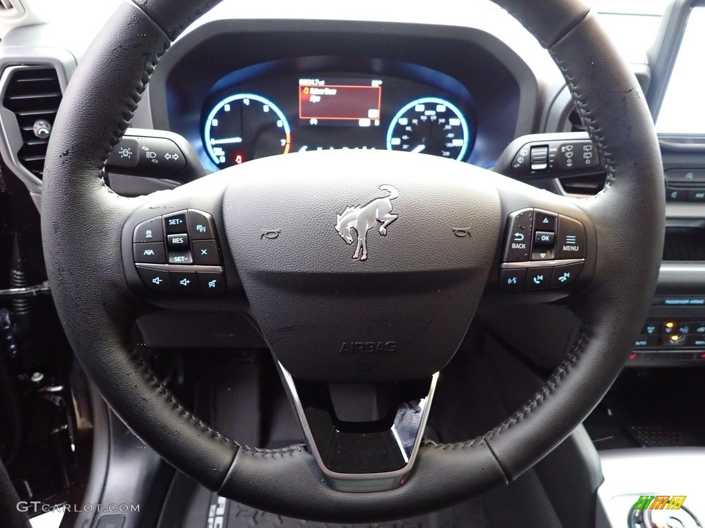 2021 Ford Bronco Sport Big Bend 4x4 Ebony Steering Wheel Photo #143349849