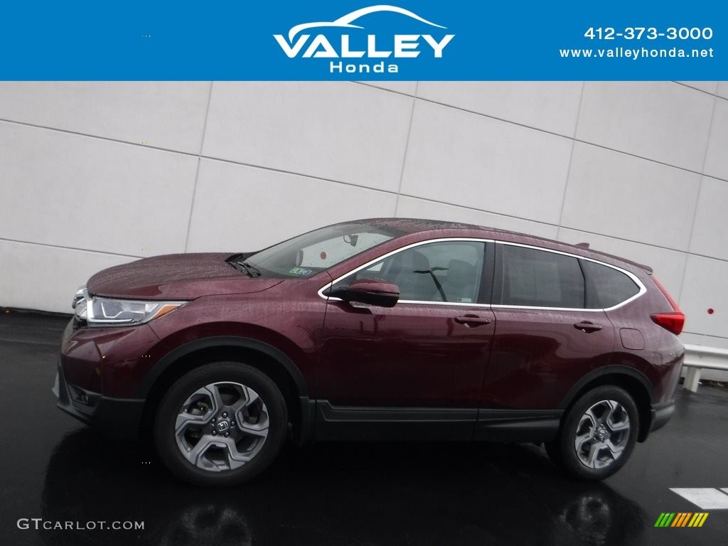 2019 CR-V EX-L AWD - Basque Red Pearl II / Gray photo #2