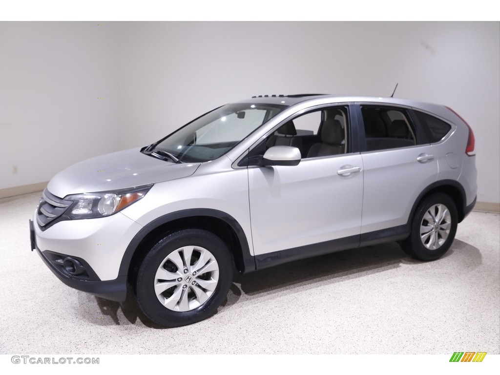 2014 CR-V EX AWD - Alabaster Silver Metallic / Gray photo #3