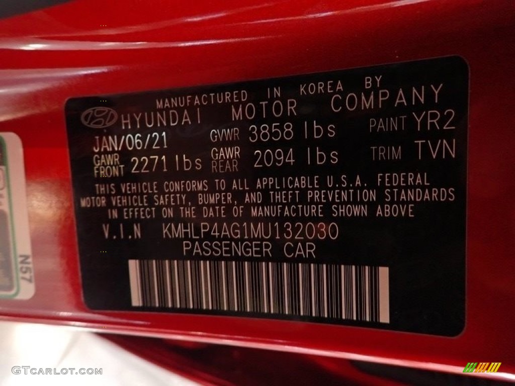 2021 Elantra Limited - Lava Orange / Medium Gray photo #26
