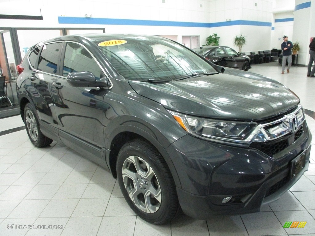 2018 CR-V EX AWD - Modern Steel Metallic / Gray photo #3