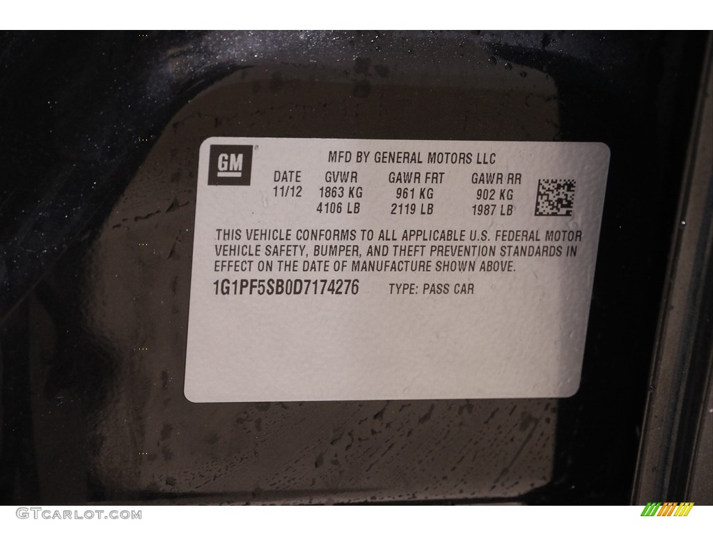 2013 Cruze LT - Black Granite Metallic / Jet Black photo #18