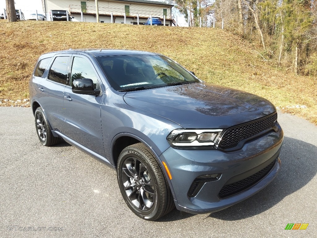 Reactor Blue Pearl 2021 Dodge Durango SXT Plus Blacktop AWD Exterior Photo #143354676