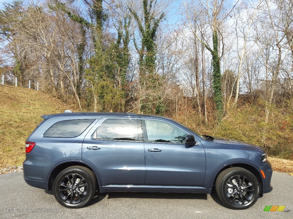Reactor Blue Pearl 2021 Dodge Durango SXT Plus Blacktop AWD Exterior Photo #143354688