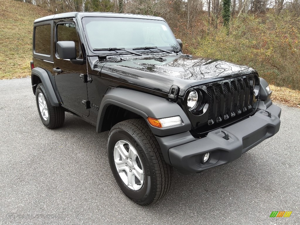 Black 2021 Jeep Wrangler Sport 4x4 Exterior Photo #143355147