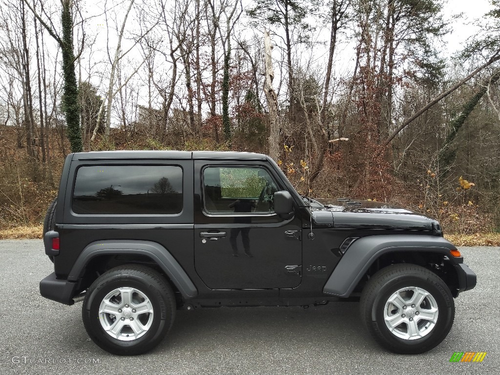 Black 2021 Jeep Wrangler Sport 4x4 Exterior Photo #143355150