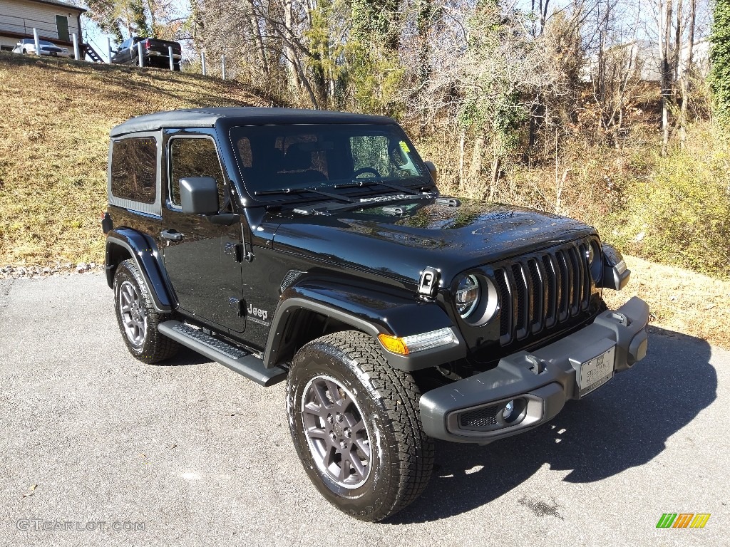 Black 2021 Jeep Wrangler Sport 4x4 Exterior Photo #143356857