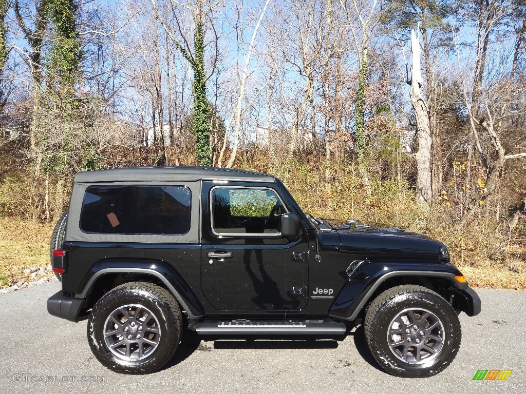 Black 2021 Jeep Wrangler Sport 4x4 Exterior Photo #143356890